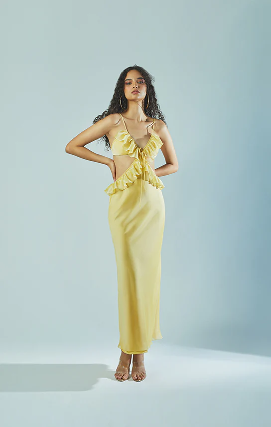 Ruffle Maxi Slip Dress - Image 11