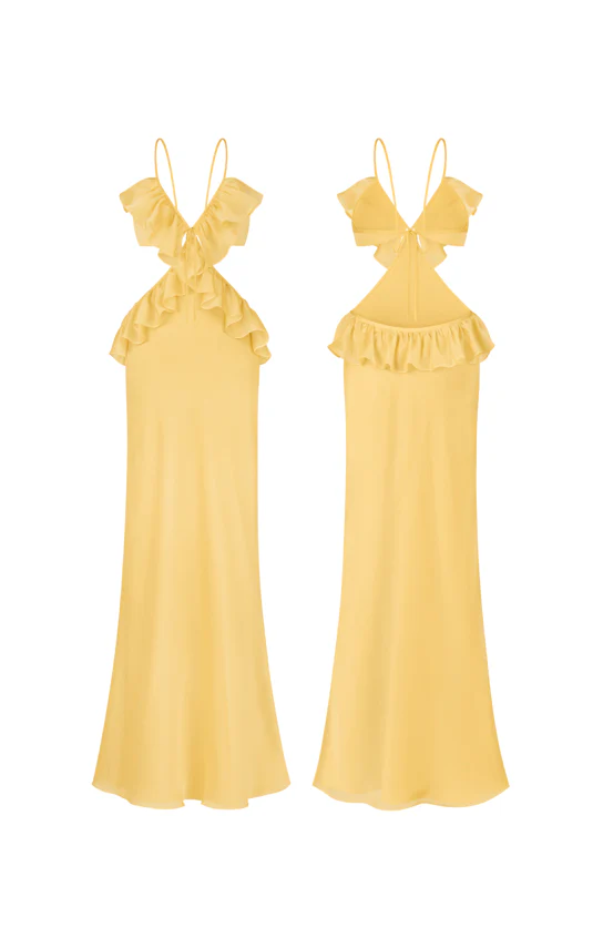 Ruffle Maxi Slip Dress - Image 17