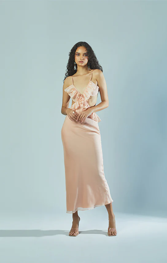 Ruffle Maxi Slip Dress - Image 3