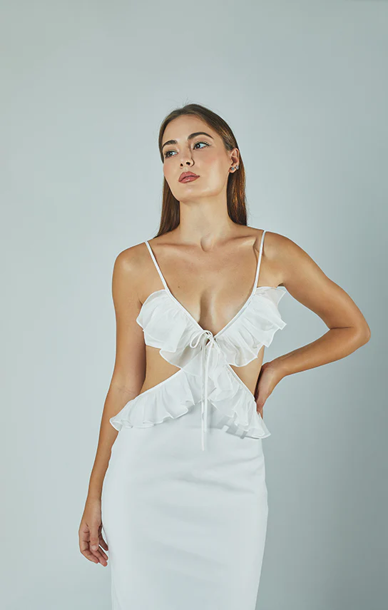 Ruffle Maxi Slip Dress - Image 31