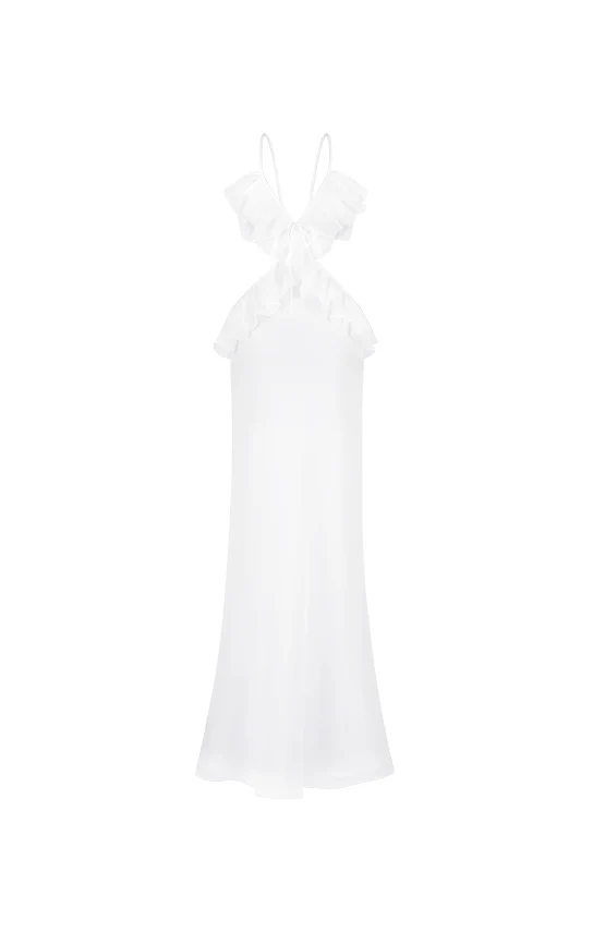 Ruffle Maxi Slip Dress - Image 32