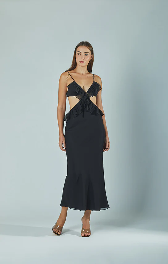 Ruffle Maxi Slip Dress - Image 35