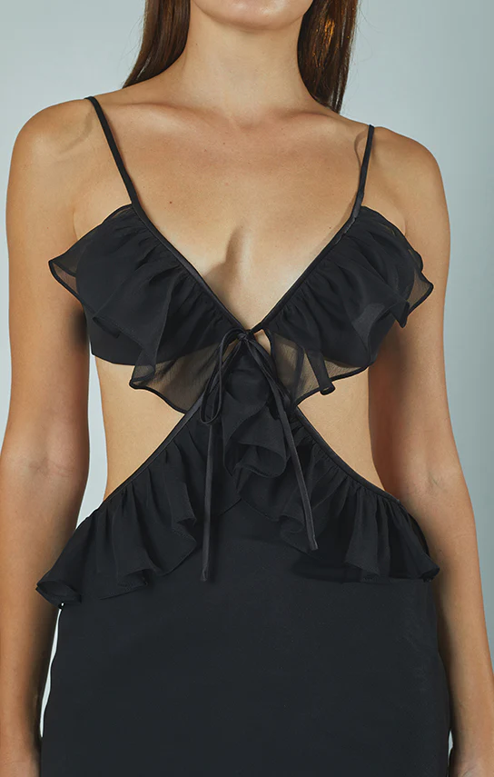 Ruffle Maxi Slip Dress - Image 38