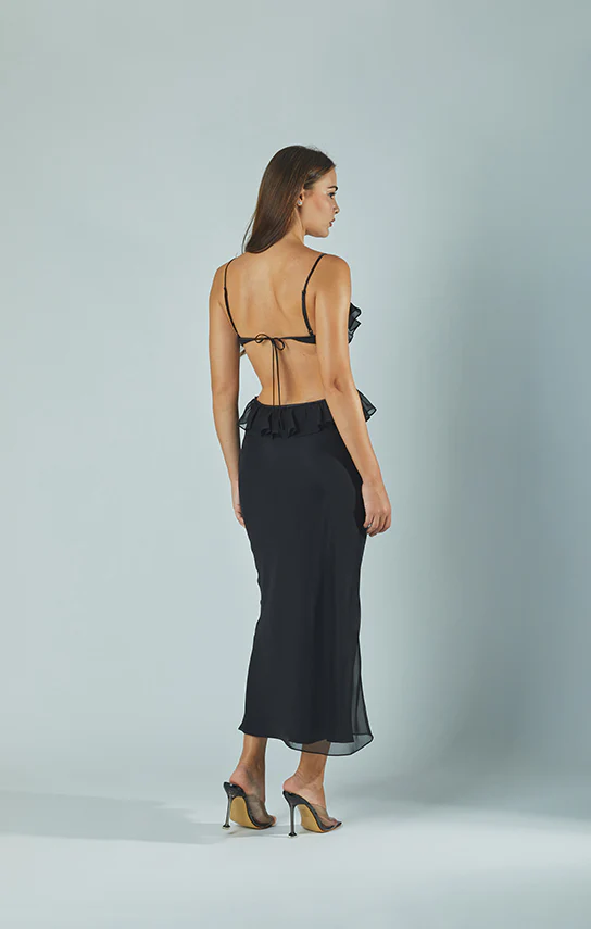 Ruffle Maxi Slip Dress - Image 39