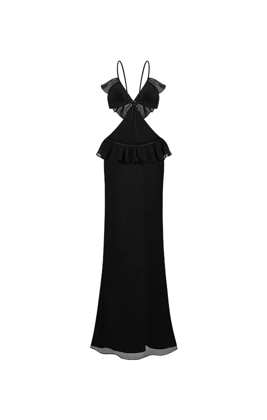 Ruffle Maxi Slip Dress - Image 41