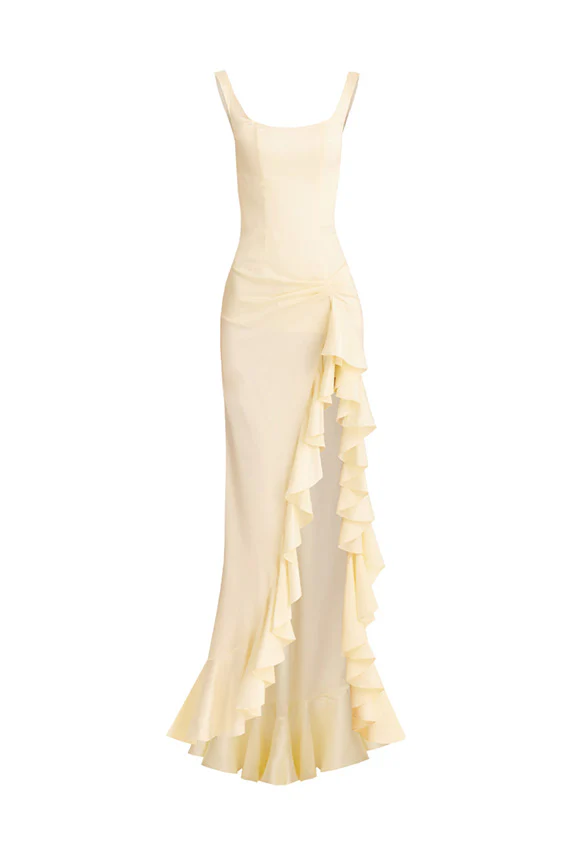 Ruffle Slit Maxi Dress - Image 2