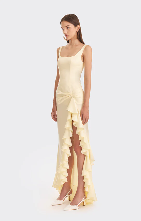 Ruffle Slit Maxi Dress - Image 3