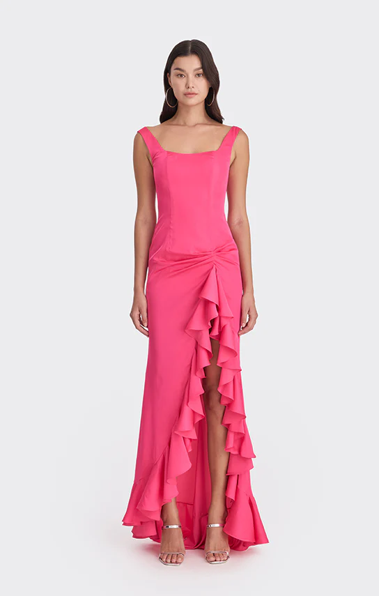 Ruffle Slit Maxi Dress - Image 5