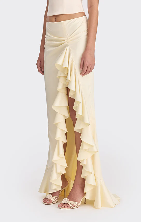 Ruffle Slit Maxi Skirt - Image 2