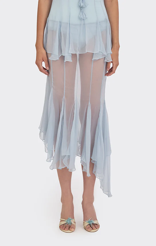 Shell Godet Asymmetric Skirt - Image 2