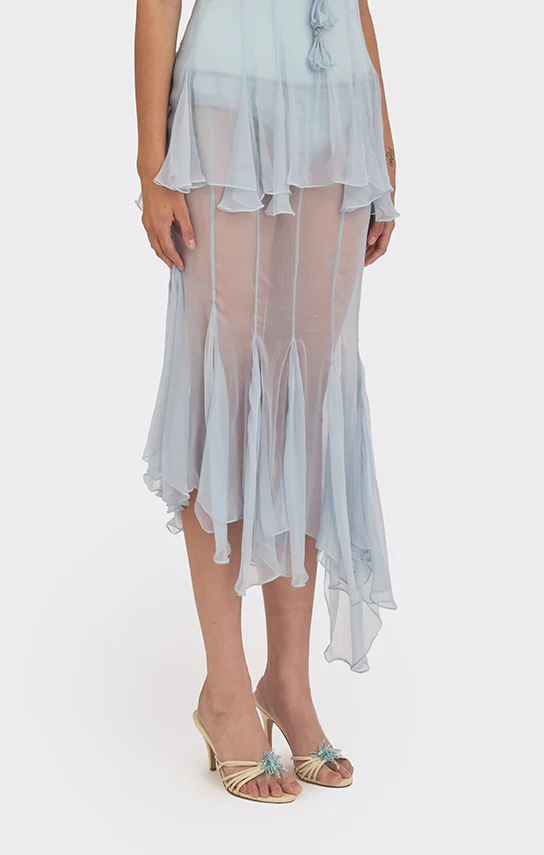 Shell Godet Asymmetric Skirt - Image 3