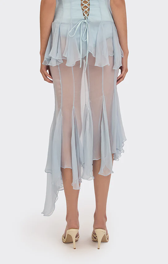 Shell Godet Asymmetric Skirt - Image 4