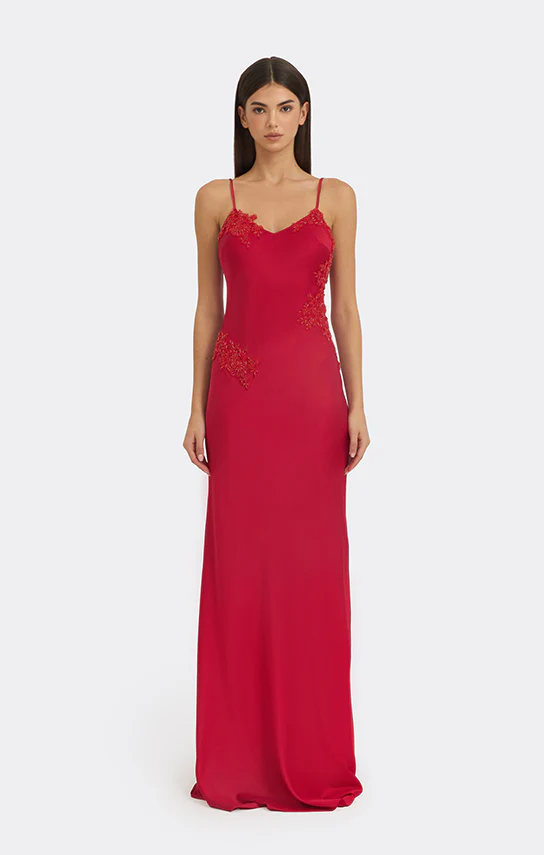 Signature V Neck Maxi Dress (Lace)