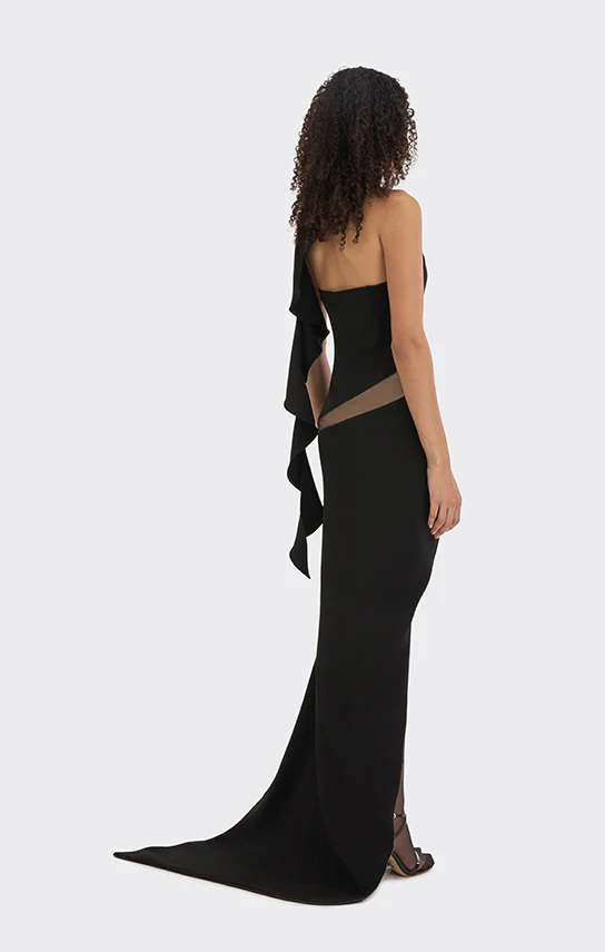 Spiral Asymmetric Zip Maxi Dress - Image 2
