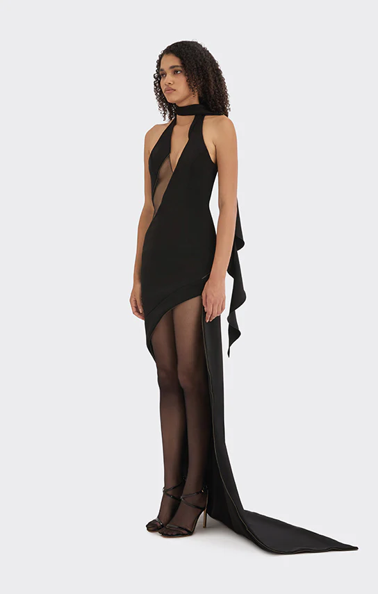 Spiral Asymmetric Zip Maxi Dress - Image 3