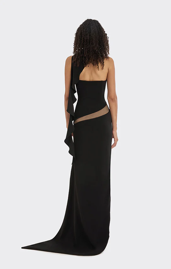 Spiral Asymmetric Zip Maxi Dress - Image 5