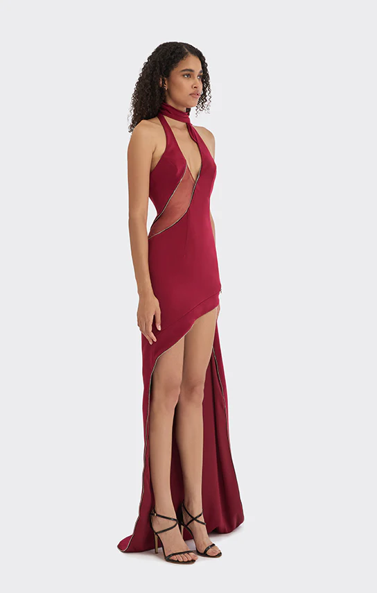 Spiral Asymmetric Zip Maxi Dress - Image 7