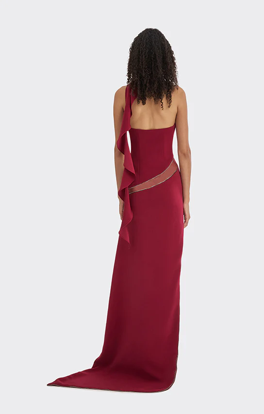 Spiral Asymmetric Zip Maxi Dress - Image 9