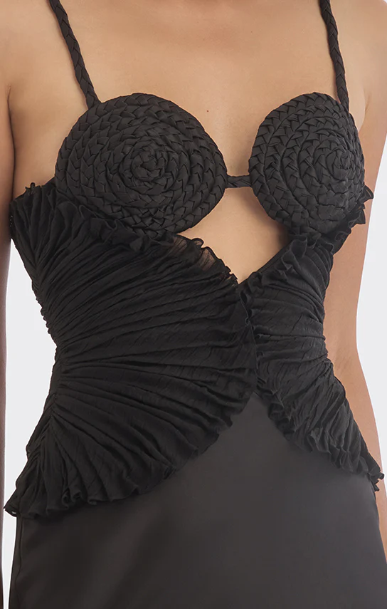 Spiral Lotus Leaf Maxi Dress - Image 12
