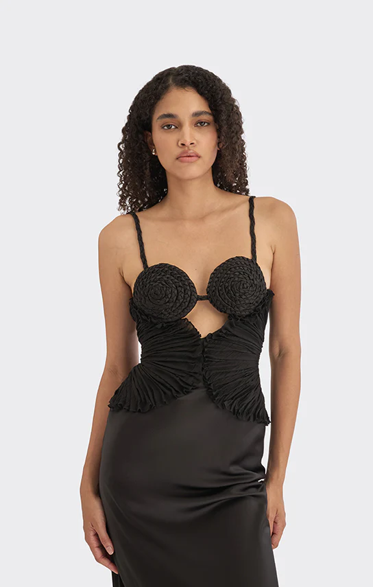 Spiral Lotus Leaf Maxi Dress - Image 13