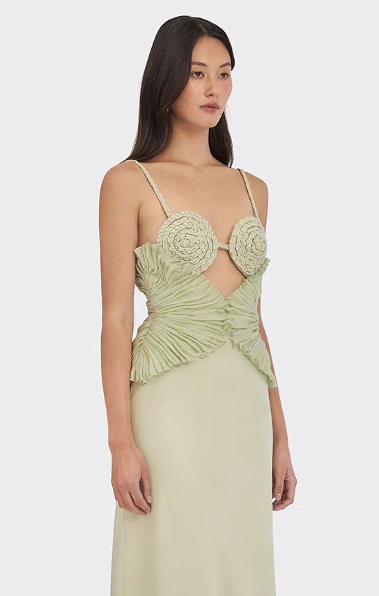 Spiral Lotus Leaf Maxi Dress - Image 6