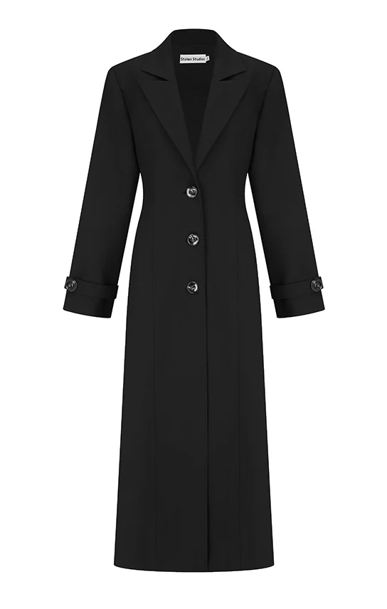 Stolen Single-Breasted Long Coat - Image 16