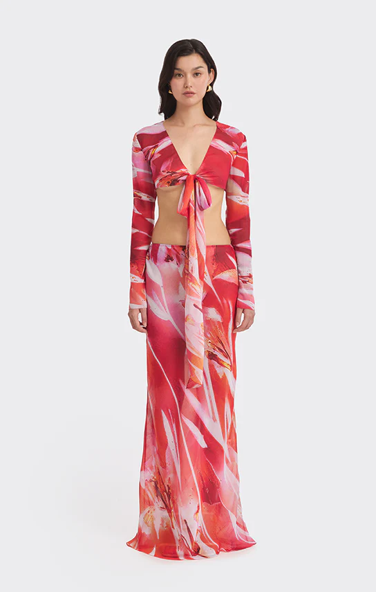 Twisted Chiffon Top (Exclusive Print)