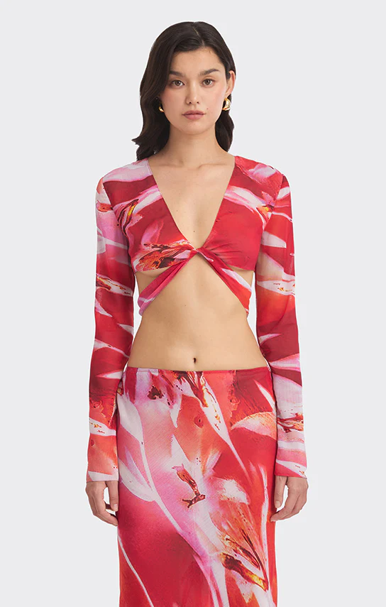 Twisted Chiffon Top (Exclusive Print) - Image 2