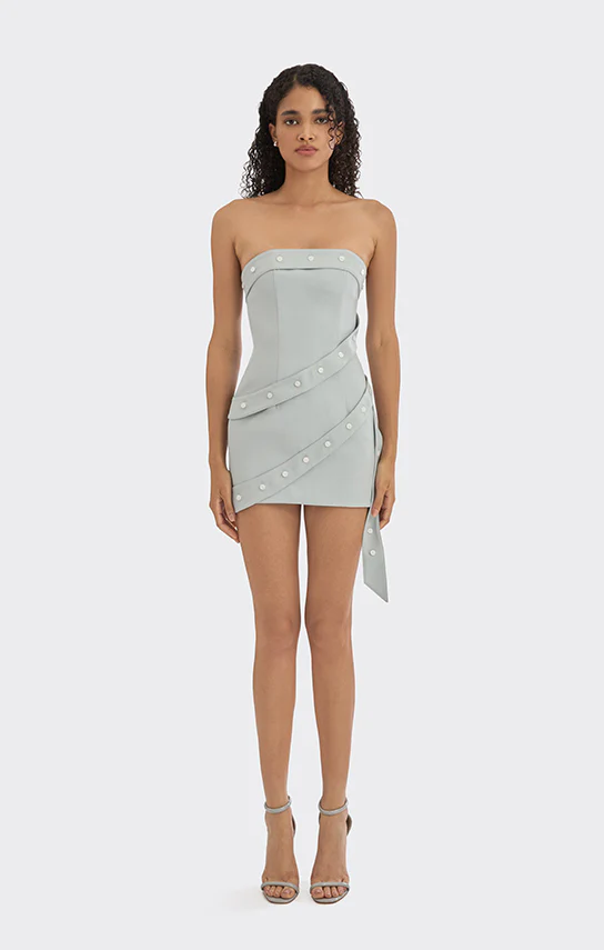 Wrap Button Mini Dress