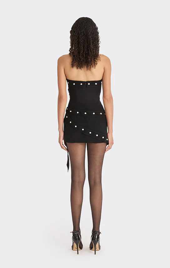 Wrap Button Mini Dress - Image 10