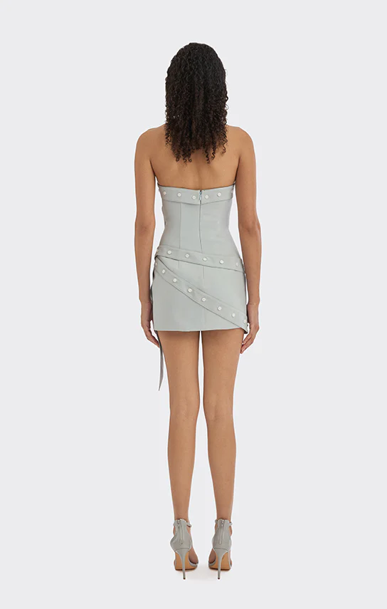 Wrap Button Mini Dress - Image 5