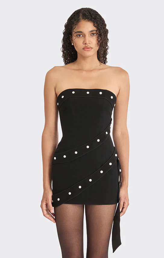 Wrap Button Mini Dress - Image 7