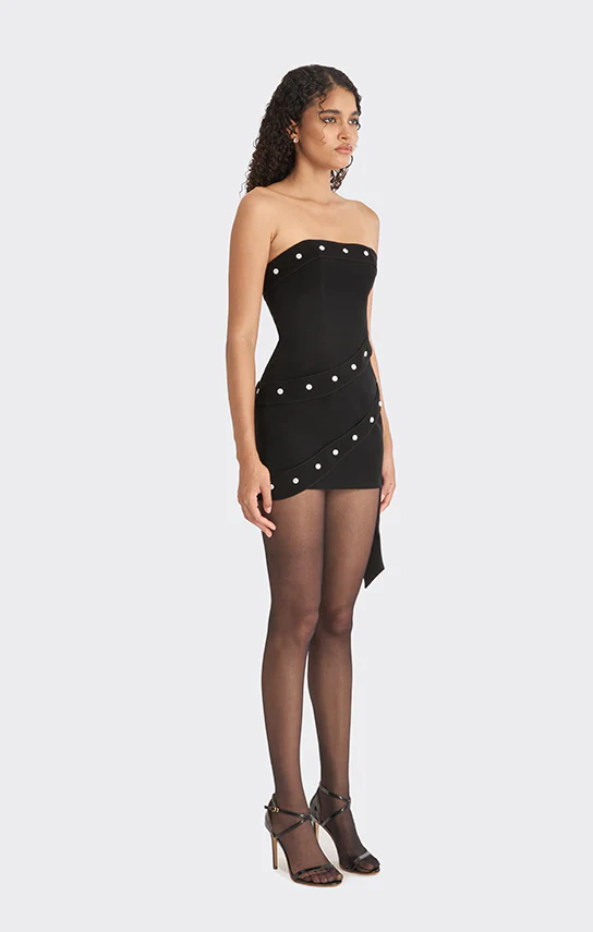 Wrap Button Mini Dress - Image 8