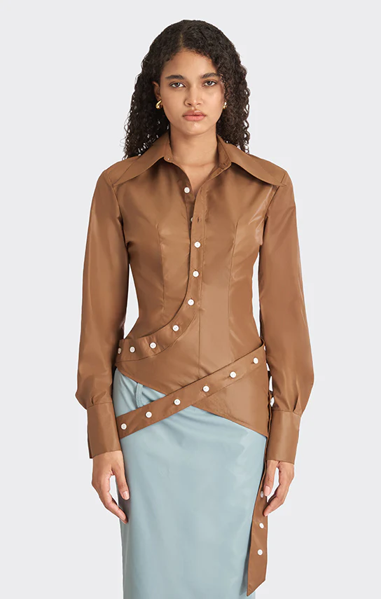 Wrap Button Shirt - Image 10